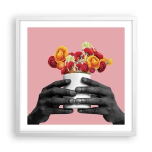 Plakát v bílém rámu - Apoteóza života - 50x50 cm