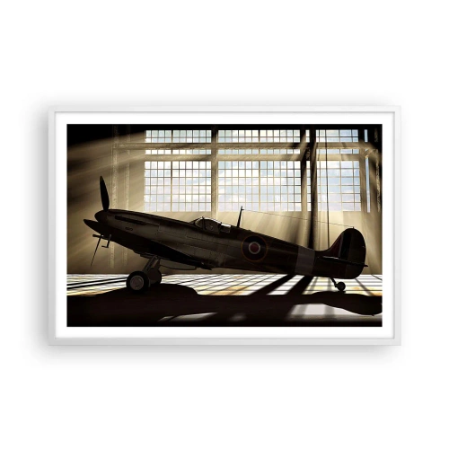 Plakát v bílém rámu - Odpočinek bojovníka - 91x61 cm