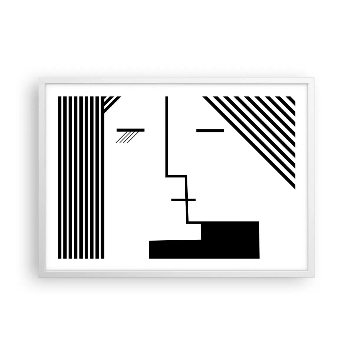 Plakát v bílém rámu - Prostě polibek - 70x50 cm