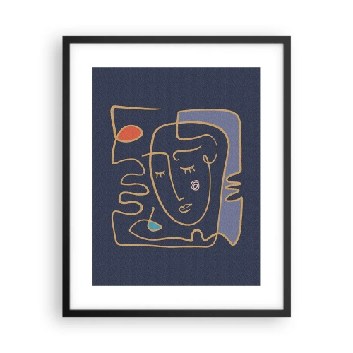 Plakát v černém rámu - V zádumčivosti - 40x50 cm