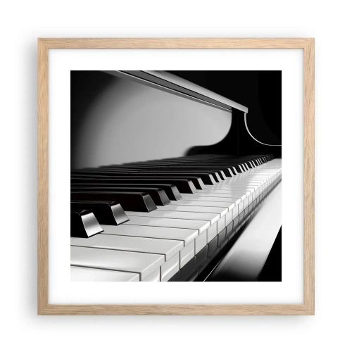 Plakát v rámu světlý dub - Harmonie tvarů a barev - 40x40 cm