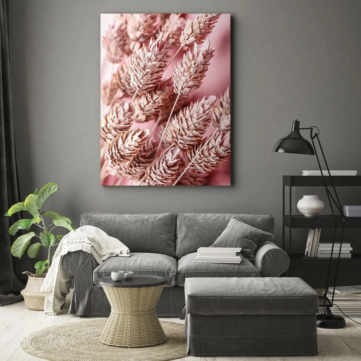 Obraz na plátně - Květinová kaskáda v růžové - 50x70 cm