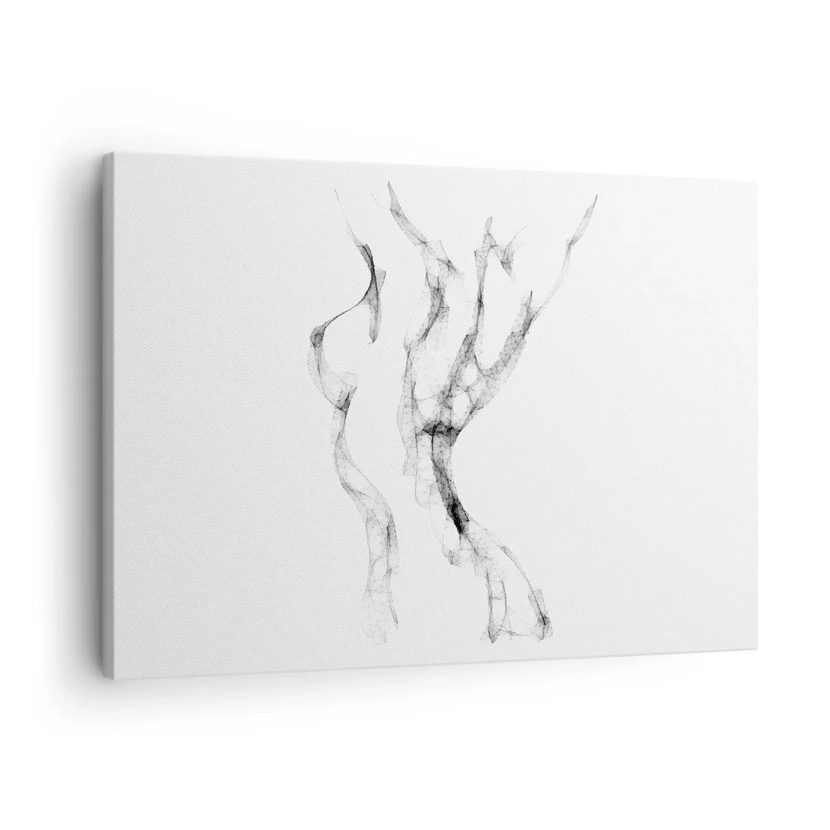 Obraz na plátně - Jemné, abstraktní linie připomínající kouřové stopy na světlém pozadí - 70x50cm - Krásná a silná - Moderní nástěnná dekorace do obývacího pokoje a ložnice ARTTOR