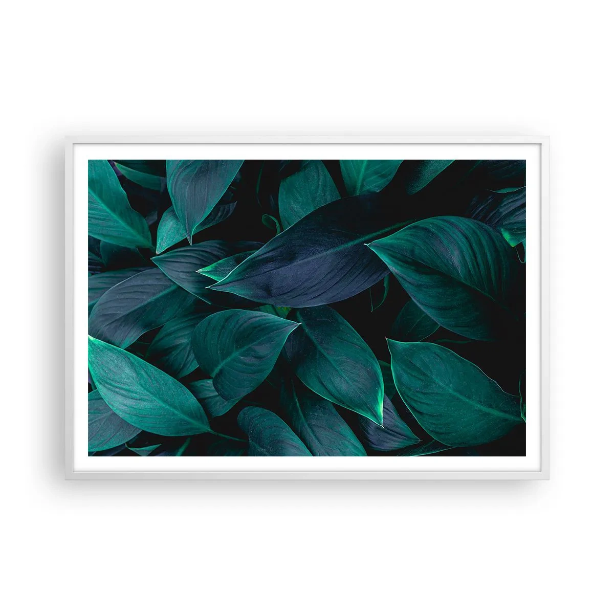 Plakát v bílém rámu - Zeleň sama o sobě - 100x70 cm