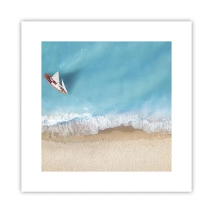 Plakát - Na hranici modré a zlaté - 30x30 cm