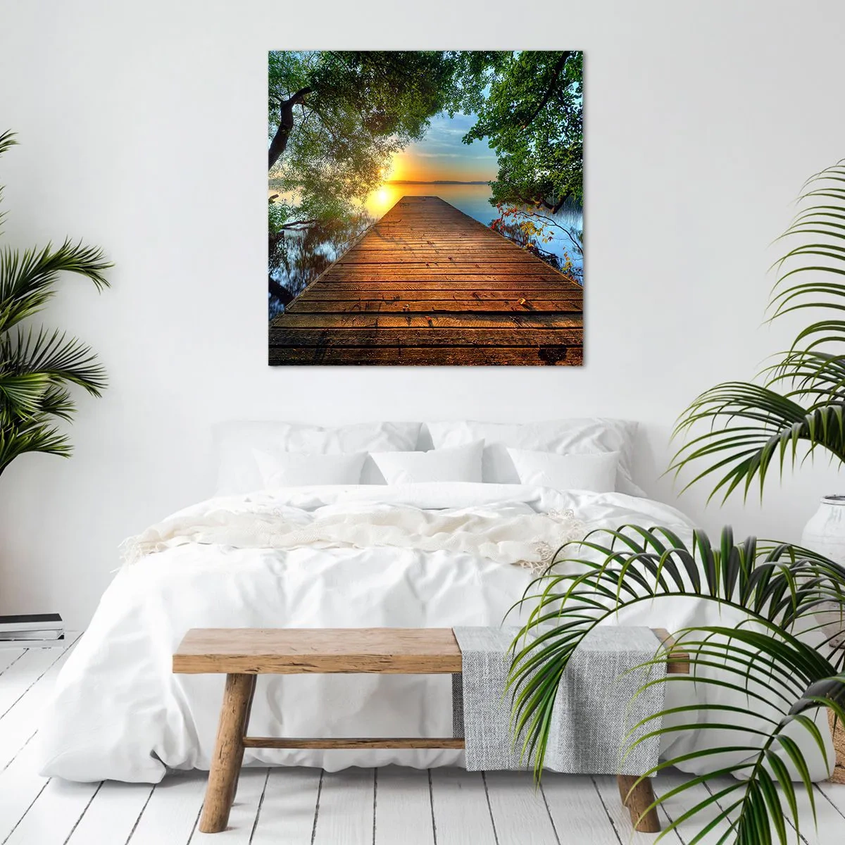 Obraz na plátně - Nespěchej, posaď se - 30x30 cm