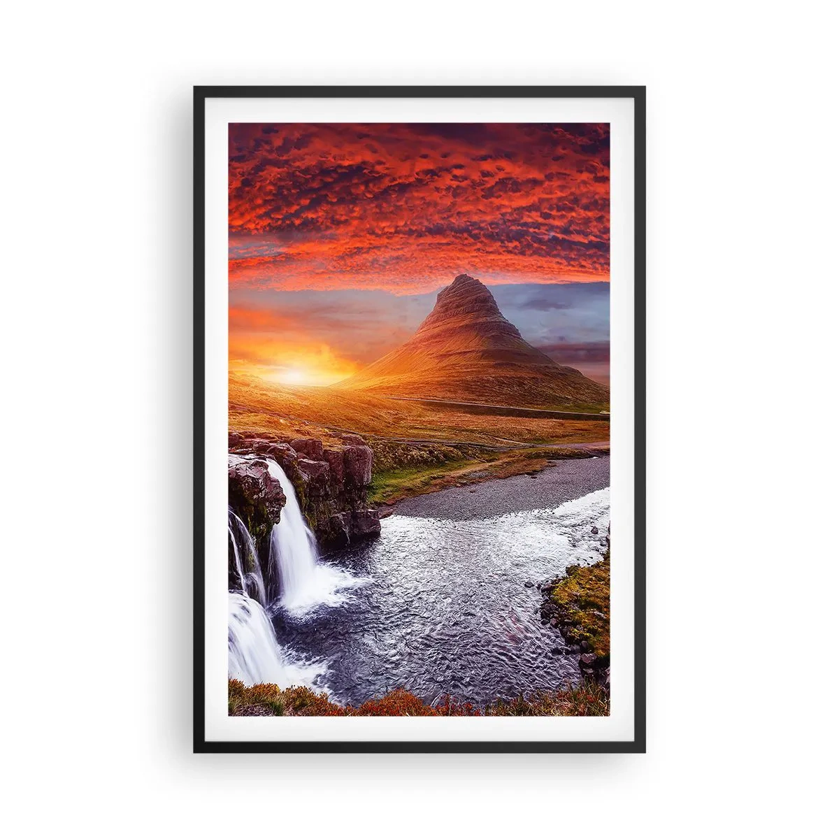 Plakát v černém rámu - Pohled na Středozem - 61x91 cm