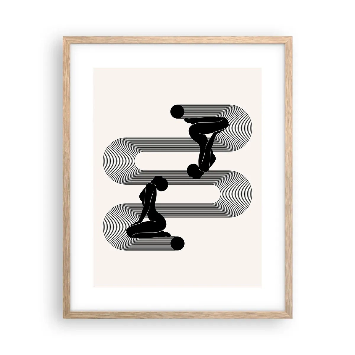 Plakát v rámu světlý dub - Smyslná symetrie - 40x50 cm