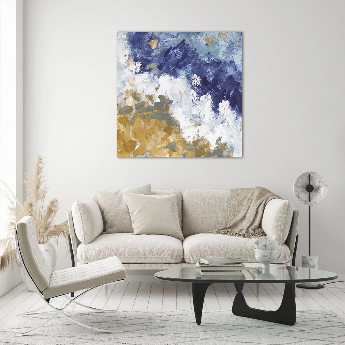 Obraz na skle - Tanec živlů - 40x40 cm