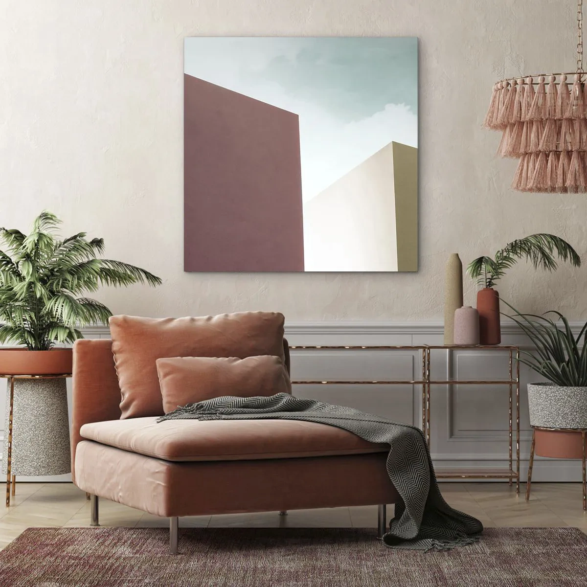 Obraz na plátně - Geometrie slunečného léta - 50x50 cm