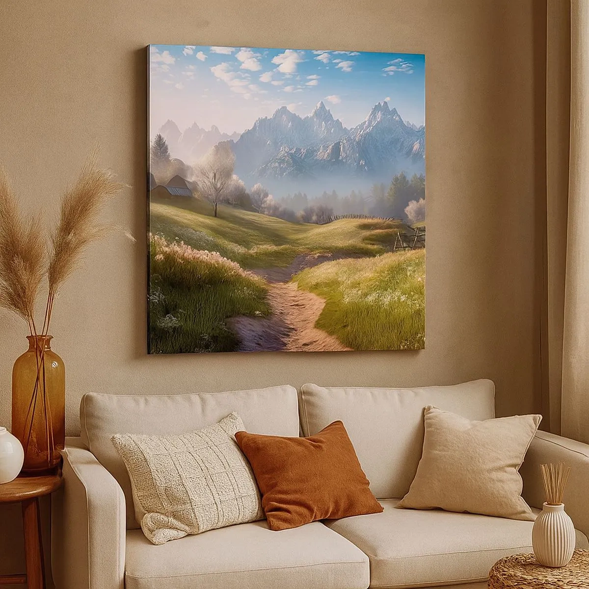 Obraz na plátně - Idylické údolí - 30x30 cm