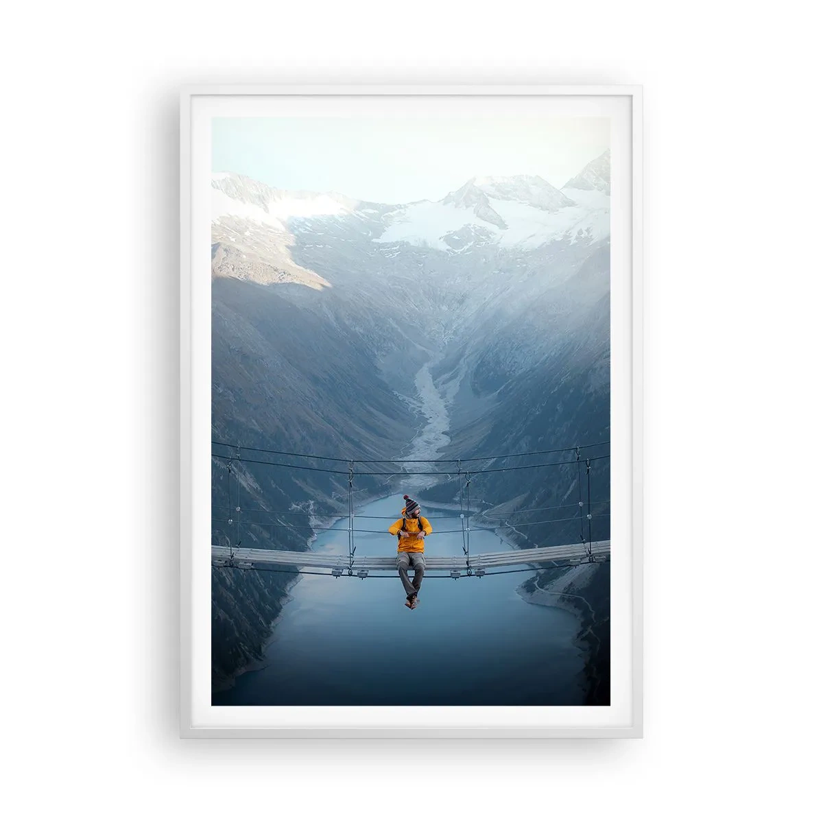 Plakát v bílém rámu - Okouzlený v spánku - 70x100 cm