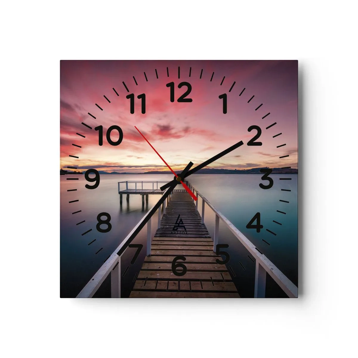 Nástěnné hodiny - Jemný plamen večera - 30x30 cm