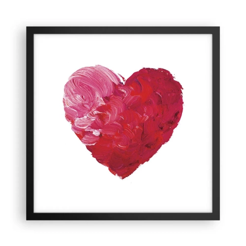 Plakát v černém rámu - All you need is love - 40x40 cm