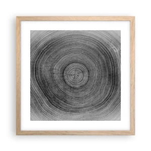 Plakát v rámu světlý dub - Znamení doby - 40x40 cm