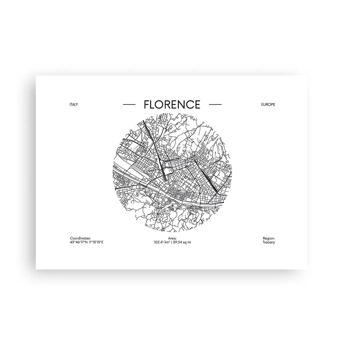 Plakát - Anatomie Florencie - 70x50 cm