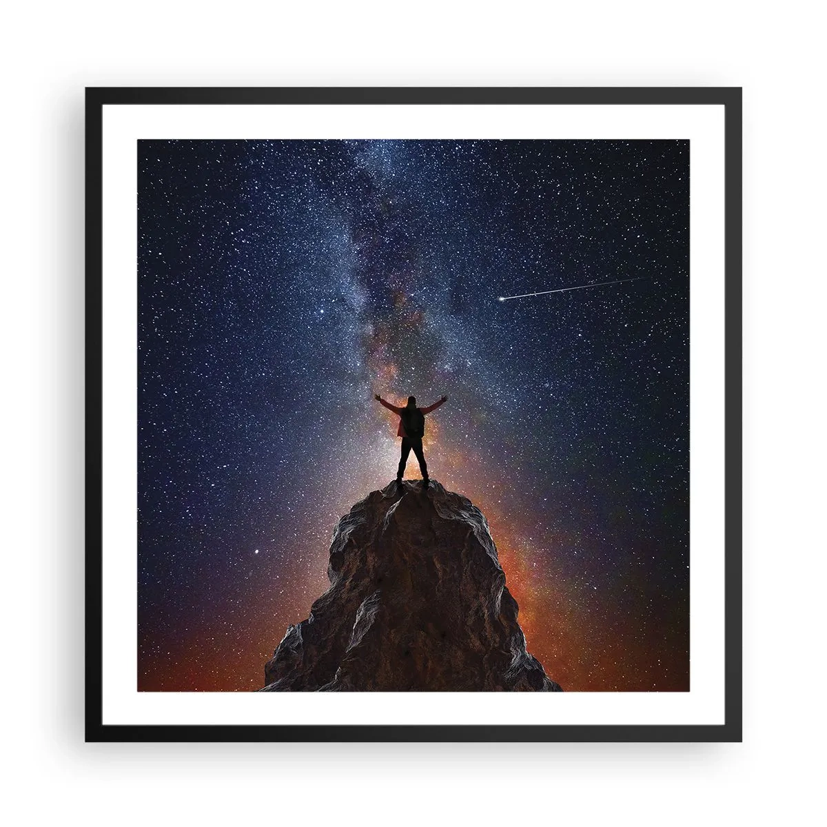 Plakát v černém rámu - Síla je se mnou! - 60x60 cm