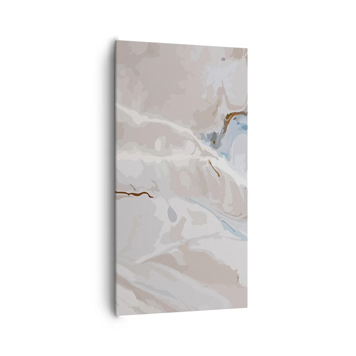 Obraz na plátně - Modré meandry pod bílou - 65x120 cm