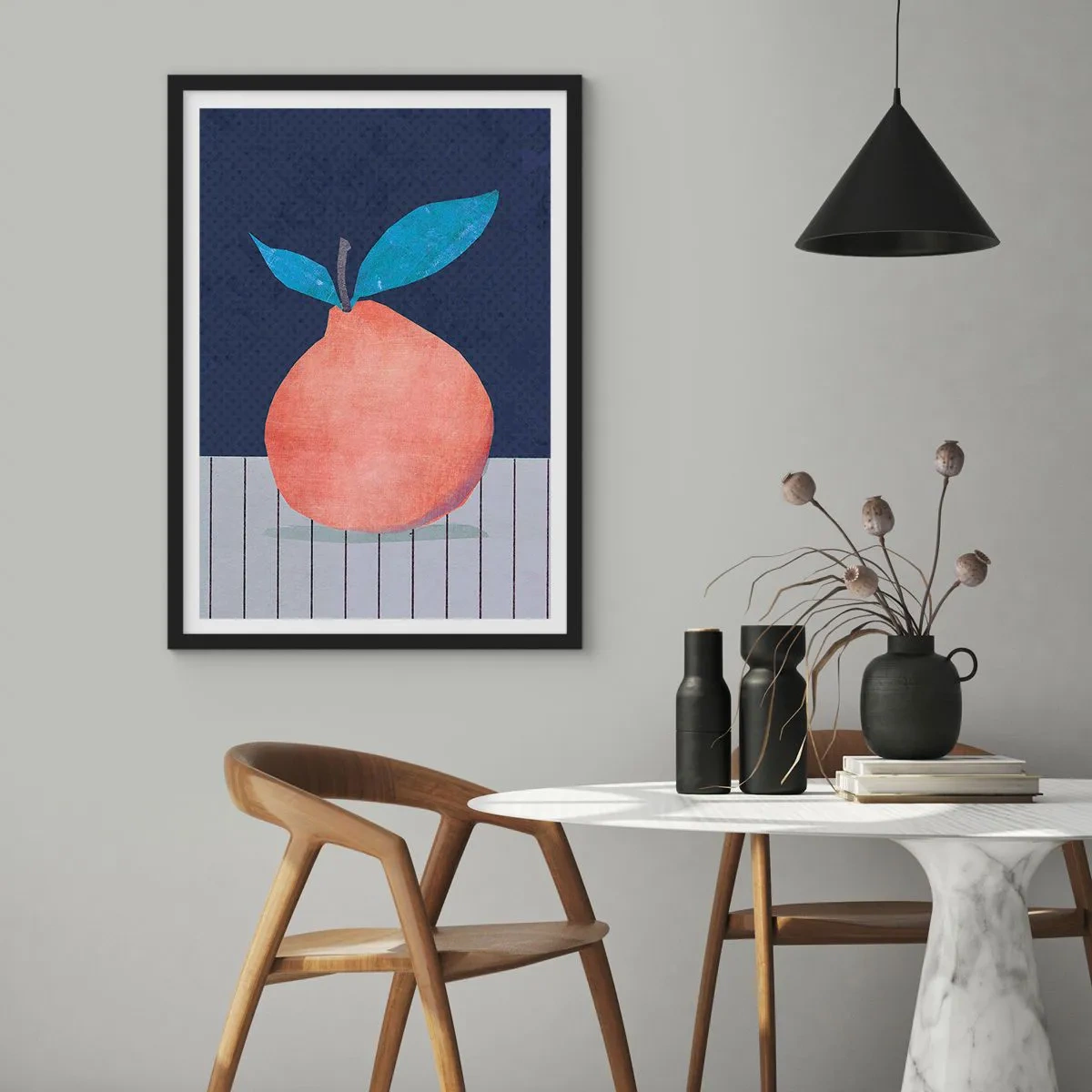 Plakát v černém rámu - Konvexita a rovina - 70x100 cm