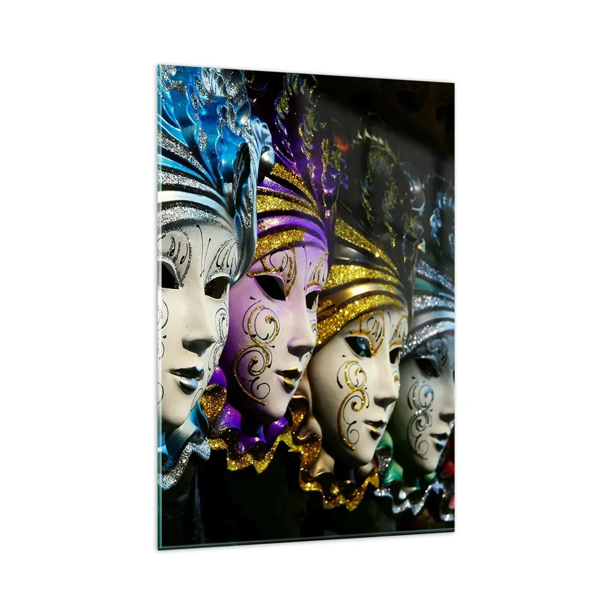 Obraz na skle - Tajemství ve zlaté a ve stříbrné - 80x120 cm