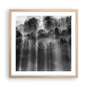 Plakát v rámu světlý dub - V paprscích světla - 50x50 cm