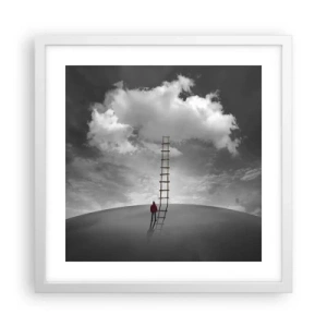 Plakát v bílém rámu - Všechno je možné - 40x40 cm