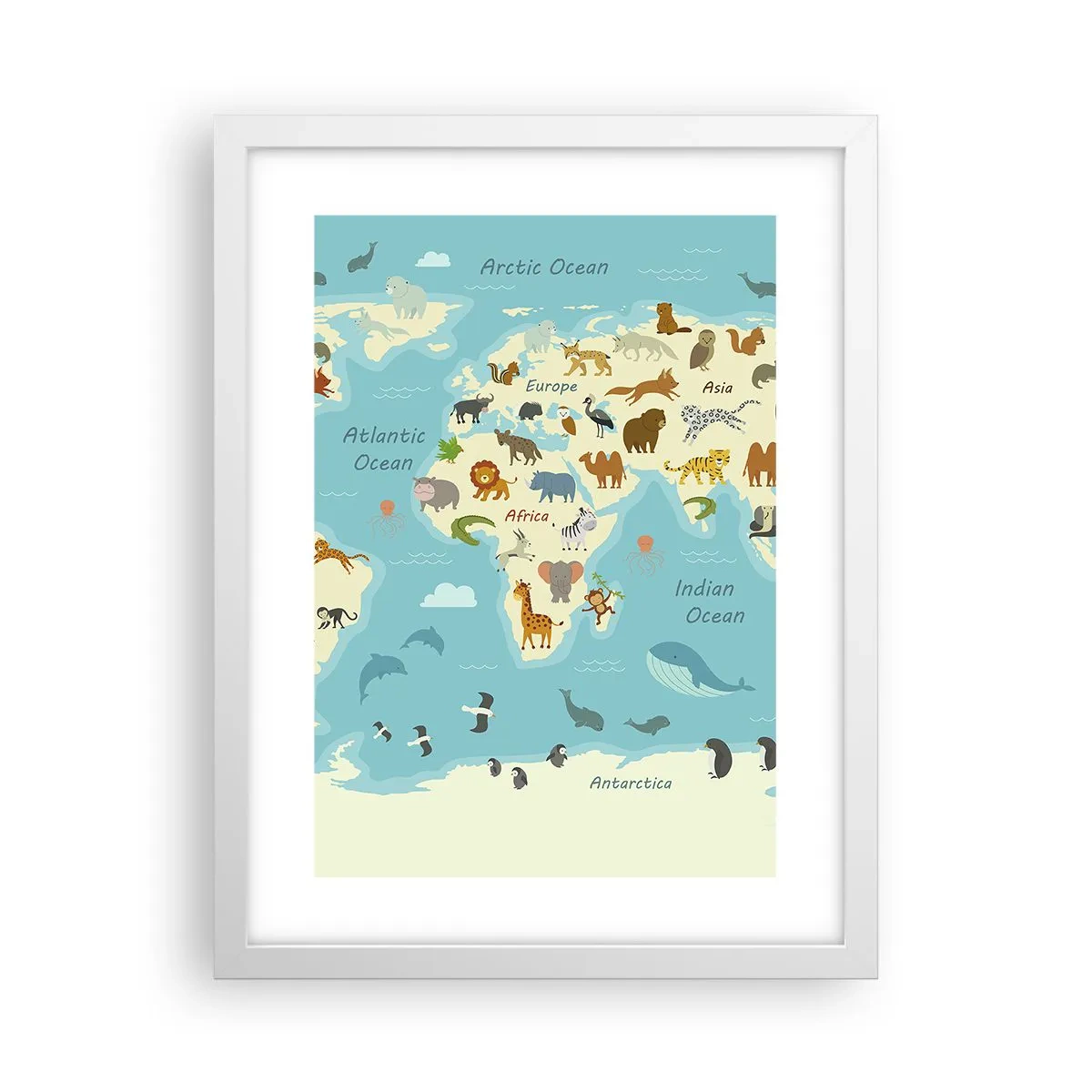 Plakát v bílém rámu - Dobří sousedé - 30x40 cm