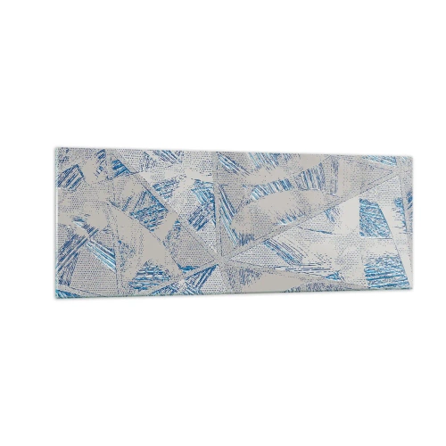 Obraz na skle - V šedomodrém labyrintu - 140x50 cm