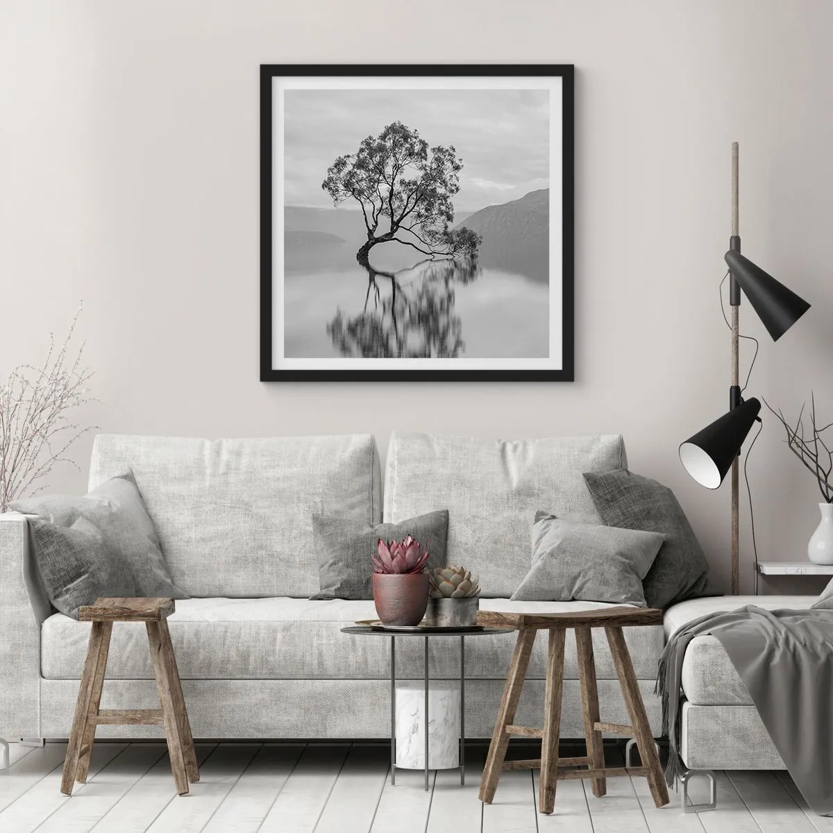 Plakát v černém rámu - Existuje taková země - 50x50 cm