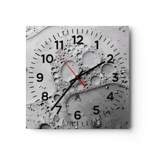 Nástěnné hodiny - Stopa po zpěněném - 30x30 cm