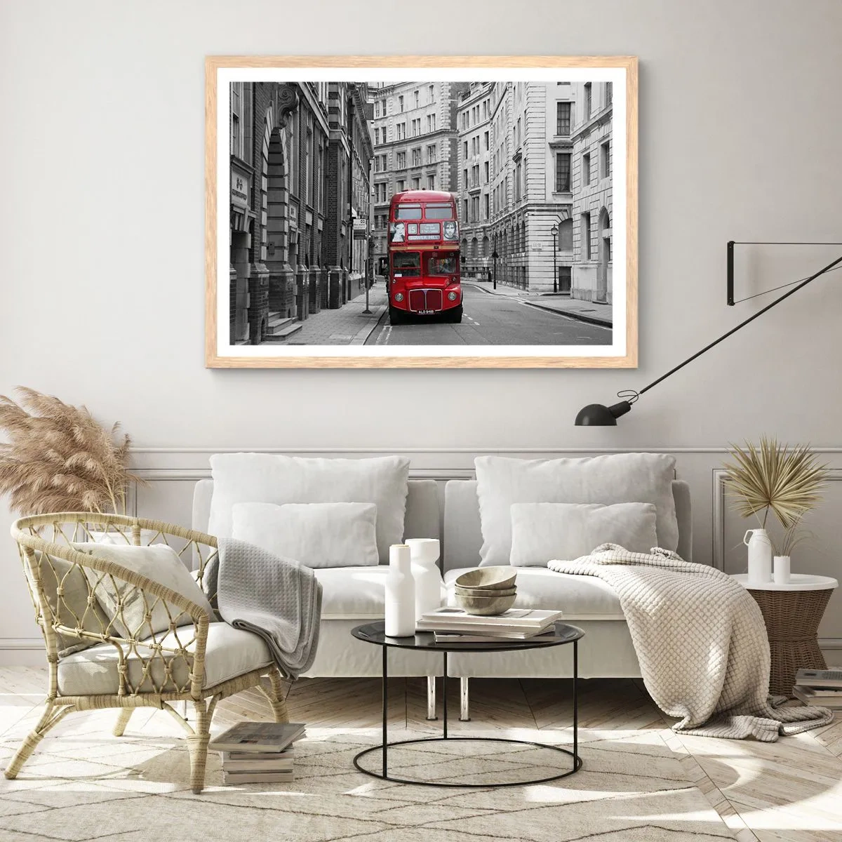 Plakát v rámu světlý dub - Všednost nemusí být šedá - 100x70 cm