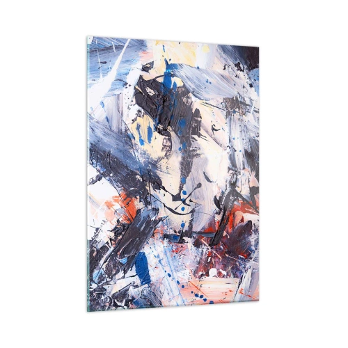Obraz na skle - Bláznivý tanec abstrakce - 50x70 cm