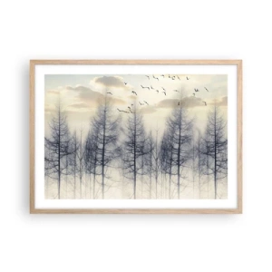 Plakát v rámu světlý dub - Duchové lesa - 70x50 cm
