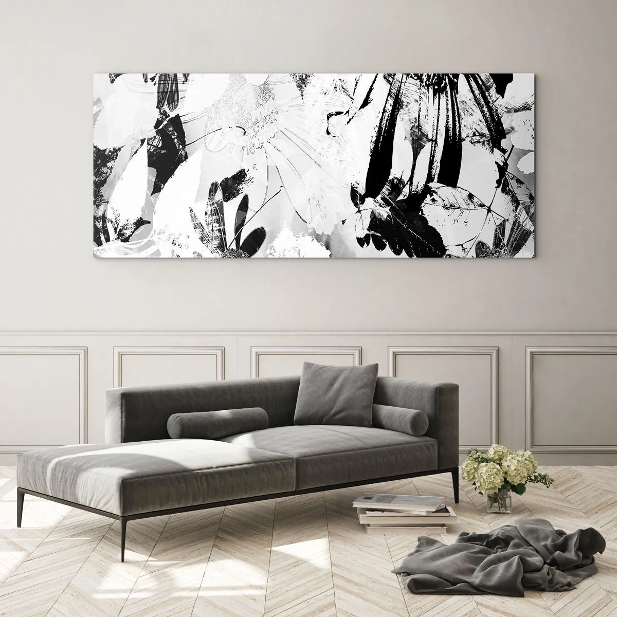 Obraz na skle - Podzim v negativu - 160x50 cm