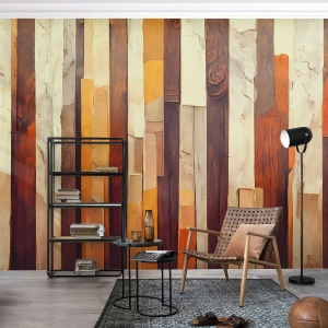 Fototapeta na míru Premium Canvas - Hymna lesních stromů - Kus, Abstrakce, Pásy