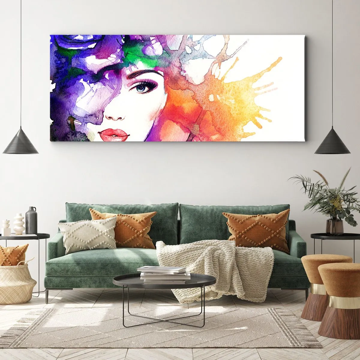 Obraz na plátně - S hlavou v oblacích - 120x50 cm
