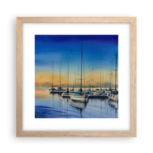 Plakát v rámu světlý dub - Konec dobrého dne - 30x30 cm