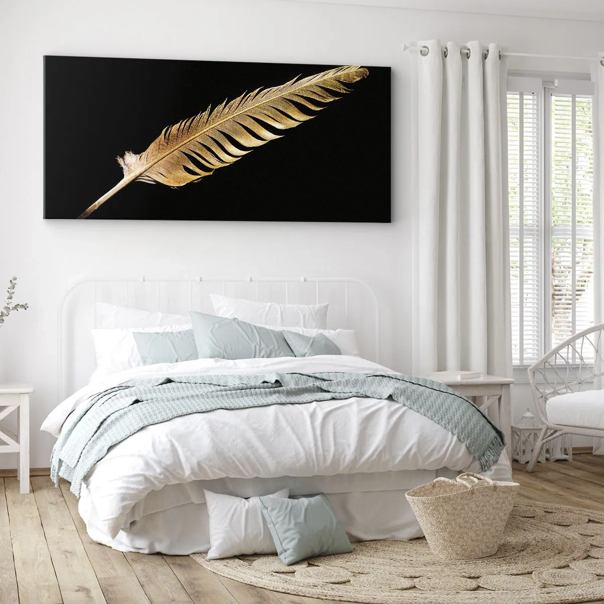 Obraz na plátně - Krásne peříčko… - 160x50 cm