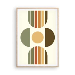 Plakát v rámu světlý dub - V barvách země - 70x100 cm