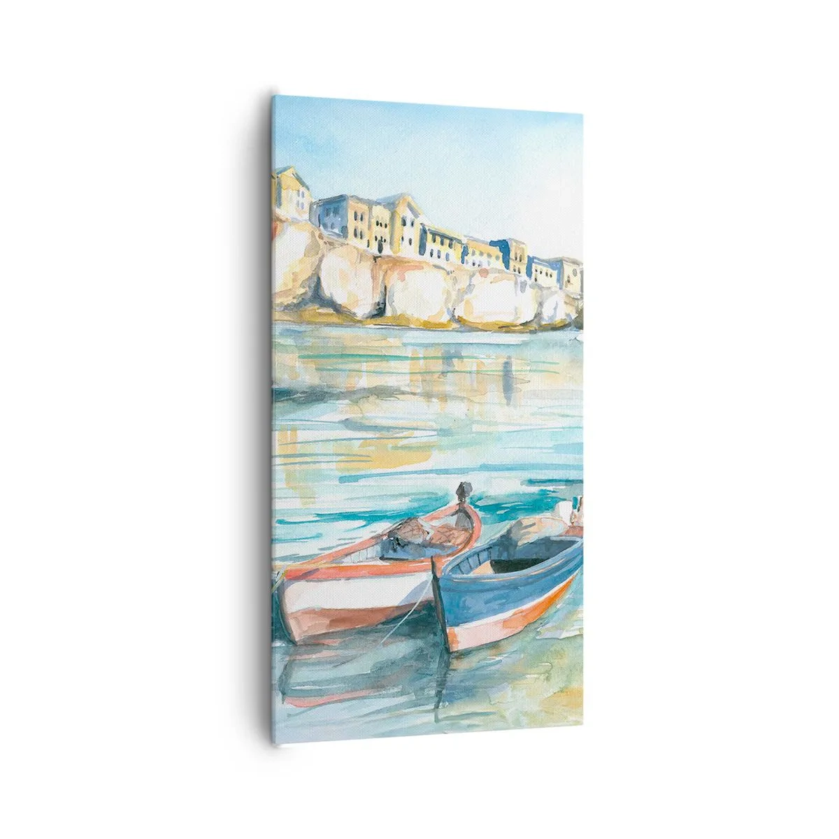 Obraz na plátně - Krajina v modří - 65x120 cm