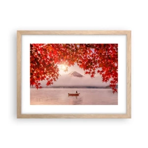 Plakát v rámu světlý dub - V japonském stylu - 40x30 cm