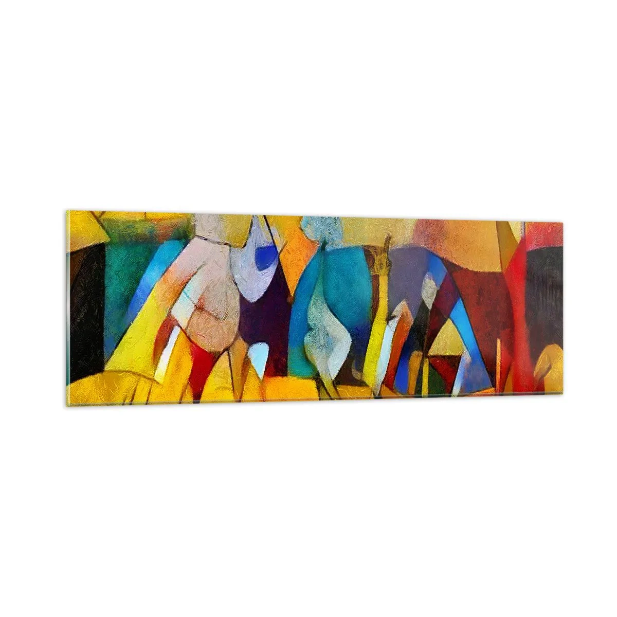 Obraz na skle - Slunce - život - radost - 90x30 cm