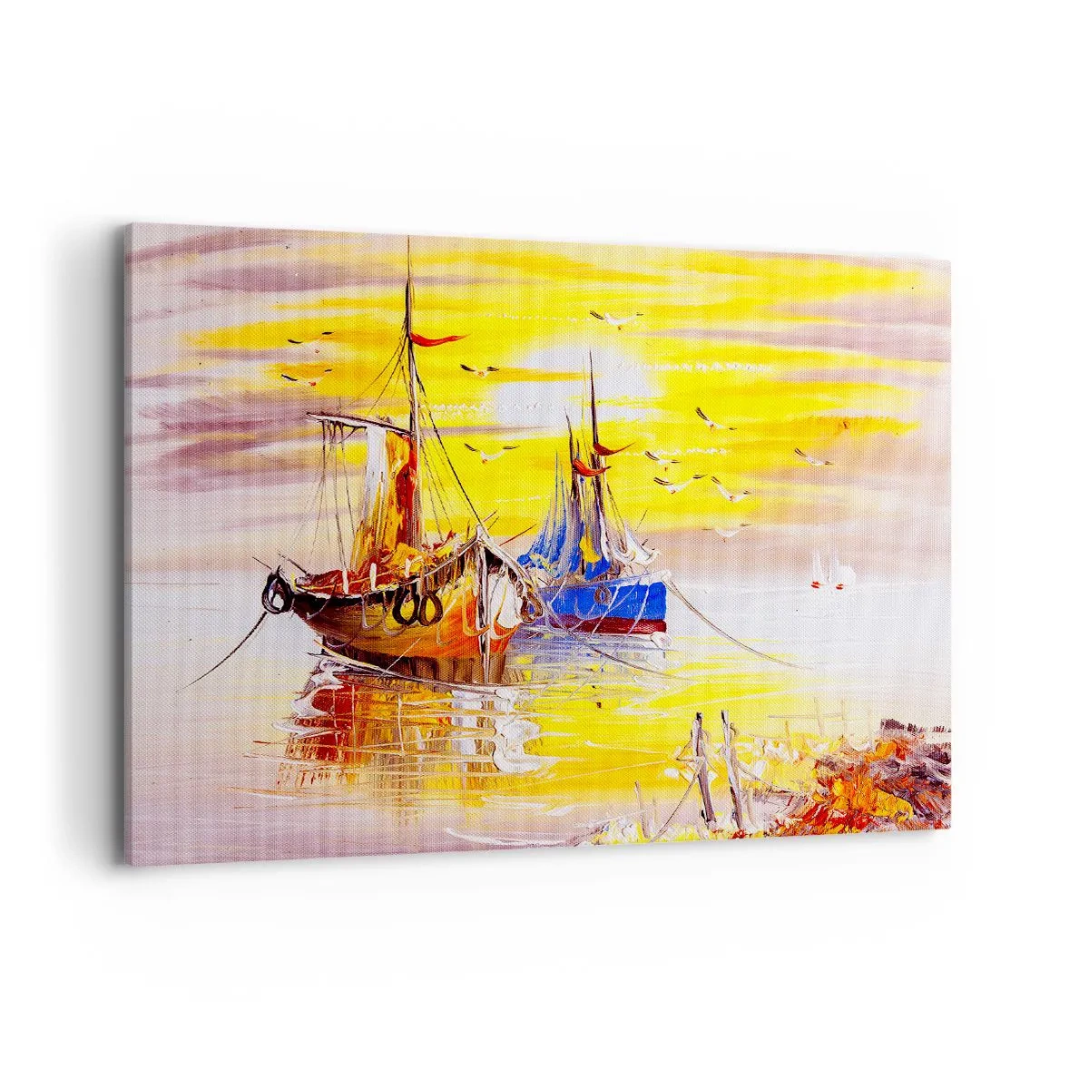 Obraz na plátně - Zasloužený odpočinek v přístavu - 100x70 cm