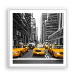 Plakát v bílém rámu - To my barvíme město - 60x60 cm