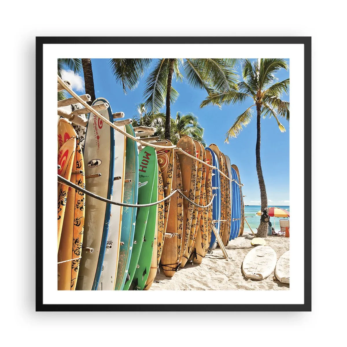 Plakát v černém rámu - Slunečná zábava - 60x60 cm