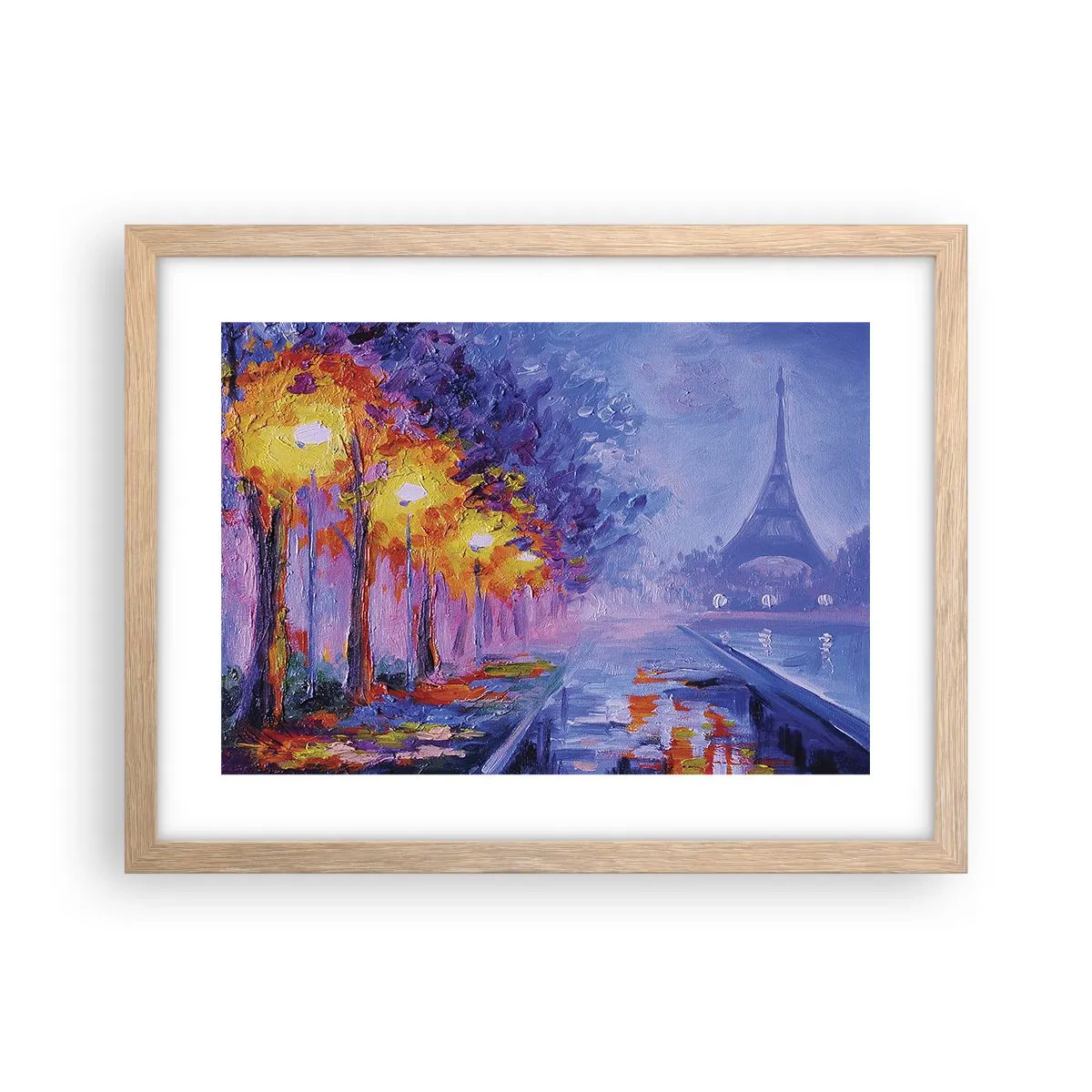 Plakát v rámu světlý dub - Procházka snů - 40x30 cm