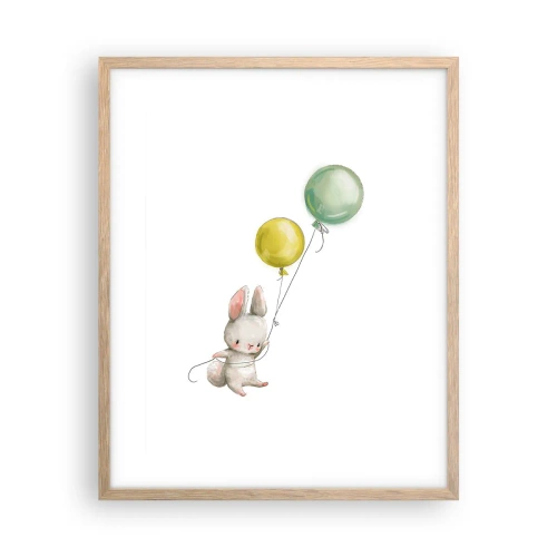 Plakát v rámu světlý dub - Já poletím také! - 40x50 cm