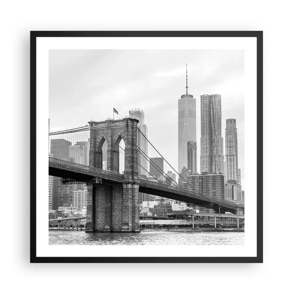 Plakát v černém rámu - Newyorské zázraky - 60x60 cm
