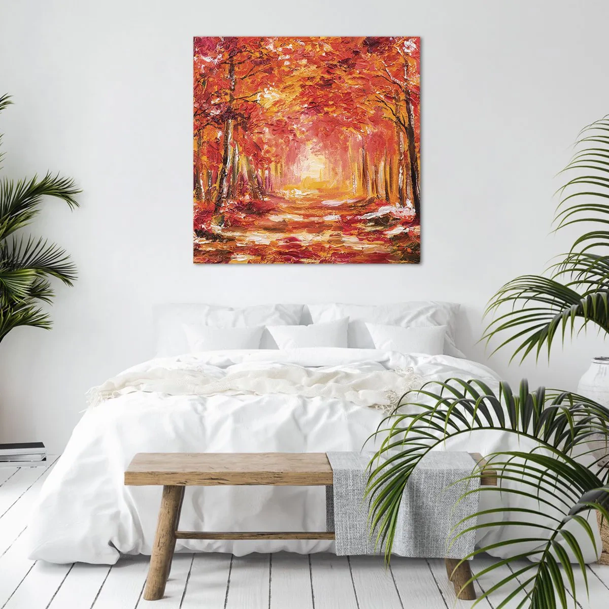 Obraz na plátně - Měděný les - 50x50 cm