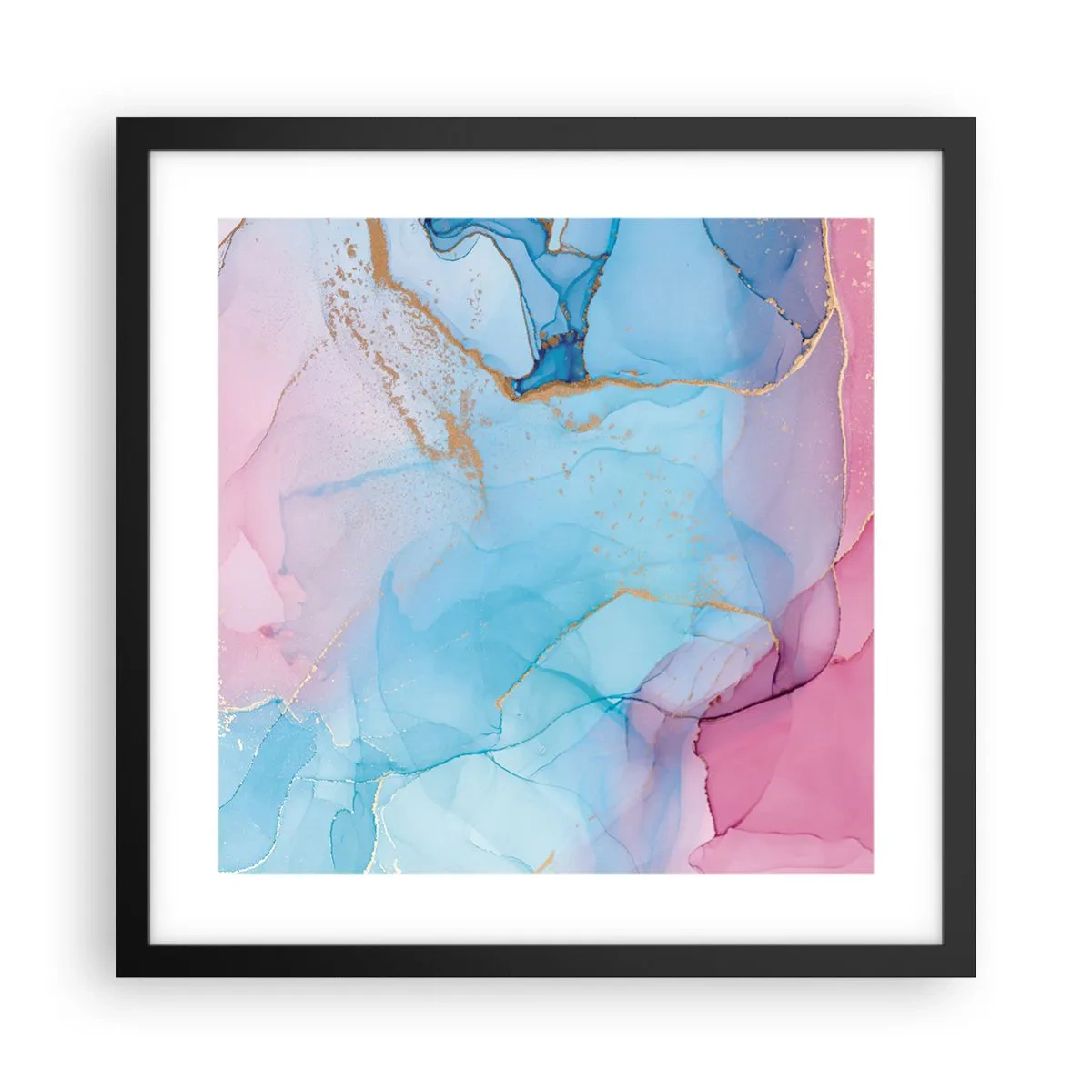 Plakát v černém rámu - Setkávání a prolínání - 40x40 cm